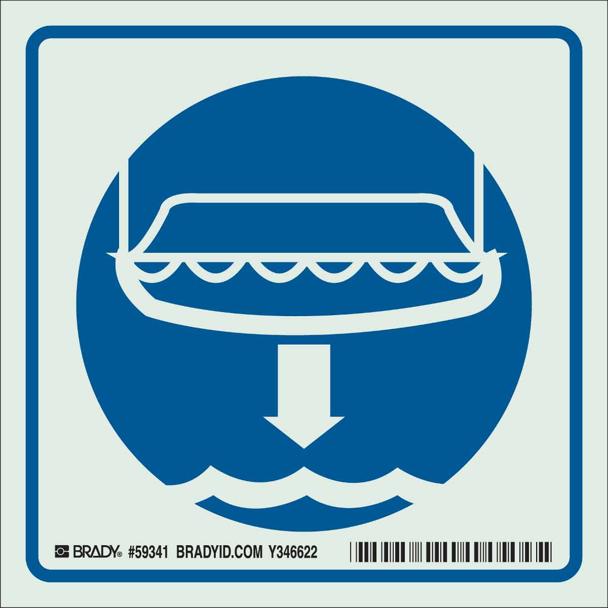 B347 IMO LABEL 6X6 BLUE PHOTOLUM