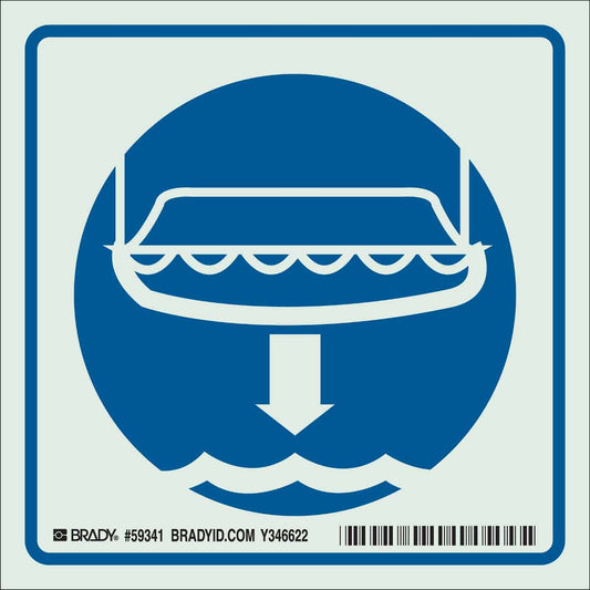 B324 IMO LABEL 6X6 BLUE PHOTOLUM