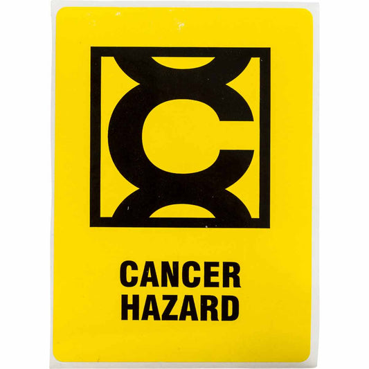 B946,4"HX2.87"W, CANCER HAZARD, 25/PK