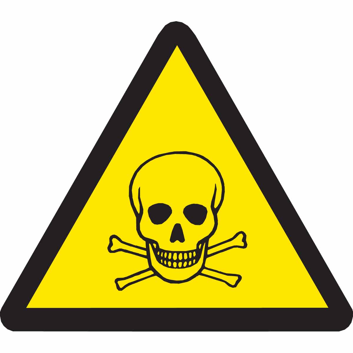 WARNING TOXIC MAT LABEL 4x 4