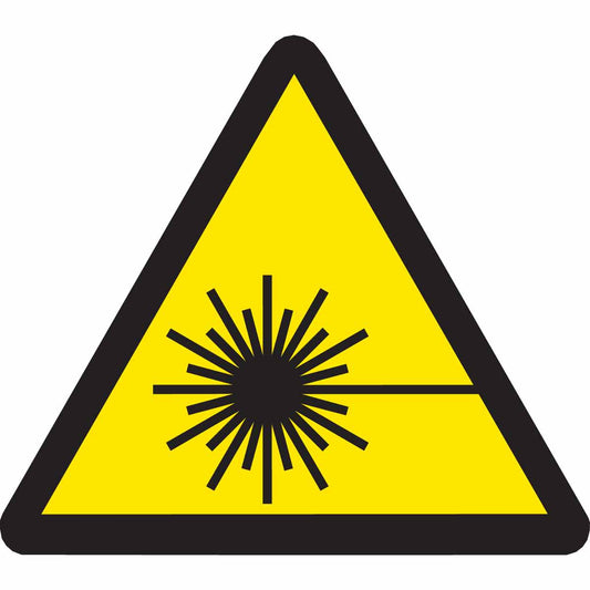 WARNING LASER BEAM LABEL 4x 4