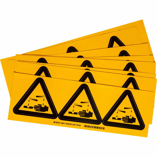 WARNING ACID LABEL 4x 4