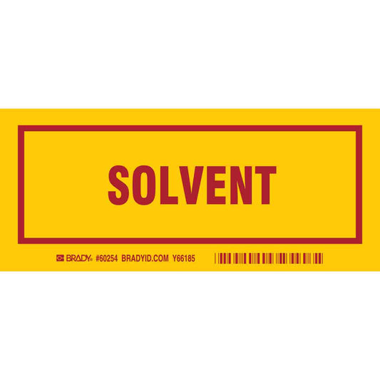 B302, 7.0X3.0", RED/YEL,SOLVENT,25/PKG