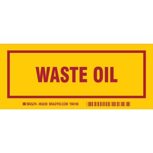 B302, 7.0X3.0", RED/YEL, WASTE,25PCS/PKG