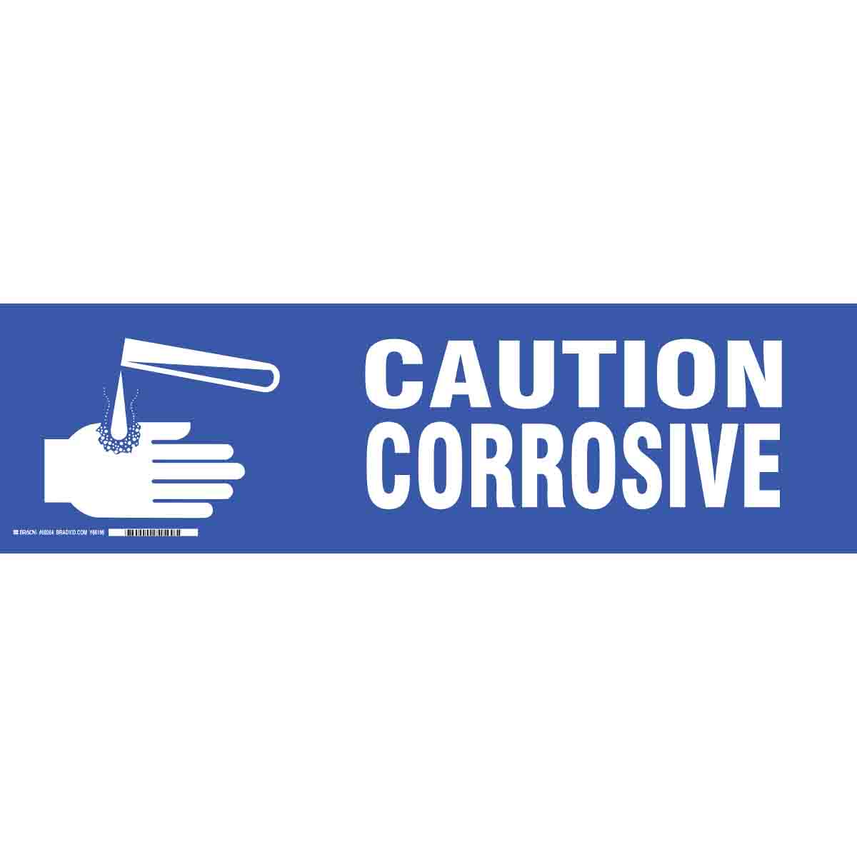 Cabinet Lbl 7x24 B302 CAUTION CORROSIVE