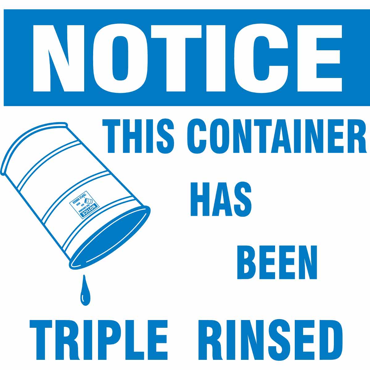 B235 6X6 BLU/WHT NOTICE LABEL 100/PKG