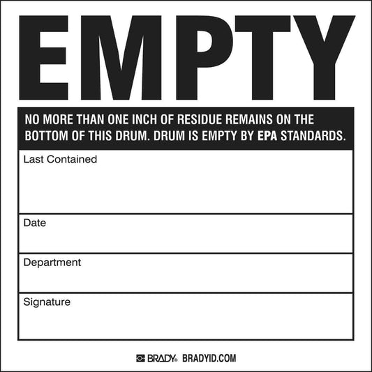 Waste Disposal Labels - Coated Paper