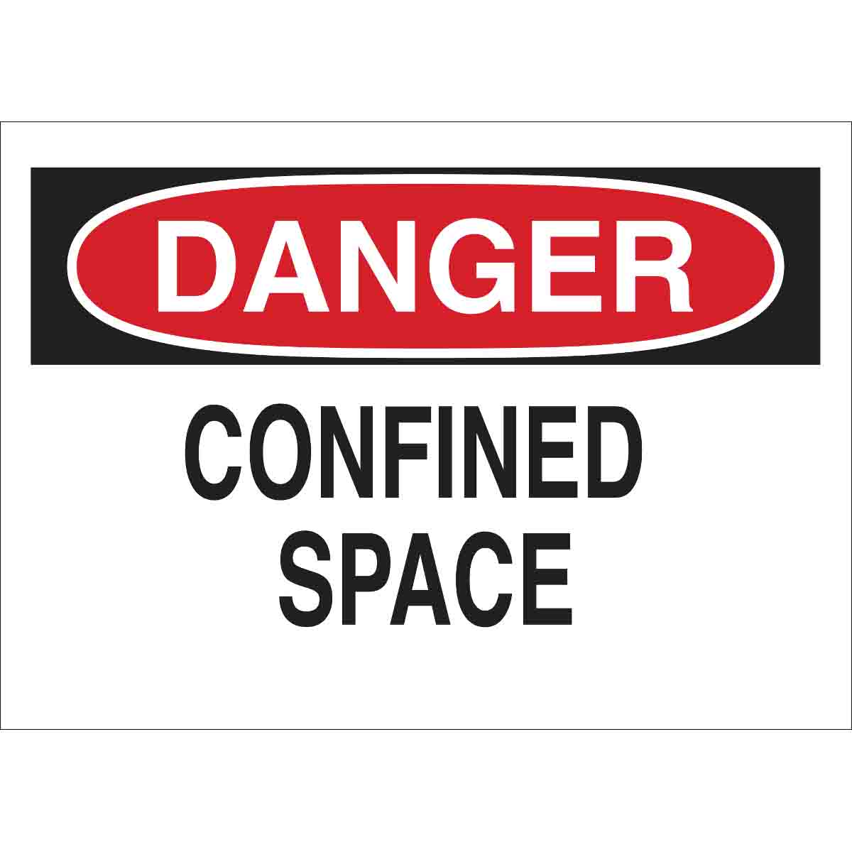 B401 7X10 RED/BLK/WHT DANGER CONFINED