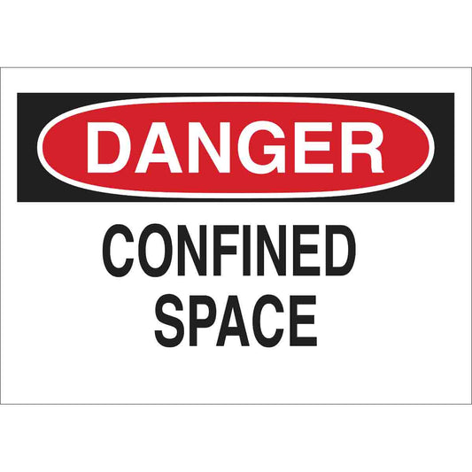 B401 7X10 RED/BLK/WHT DANGER CONFINED