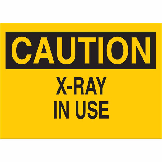 B120,10X14,BLK/YEL,X-RAY IN USE