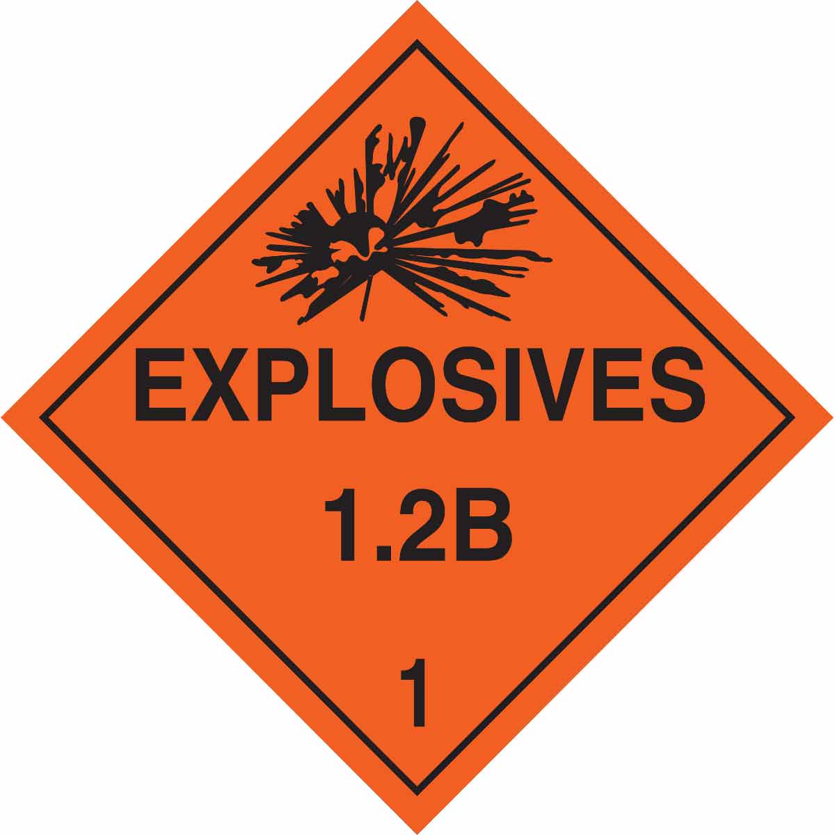 B120,10.75X10.75,BLK/ORN,EXPLOSIVES 1.2B