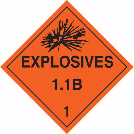 B101 10.75X10.75 BLK/ORG EXPLOSIVES 1.1B