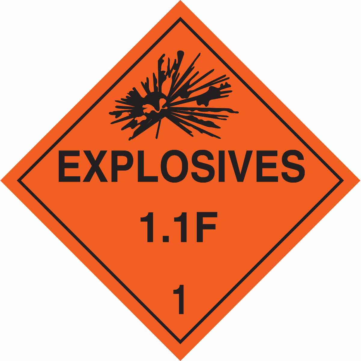 B101 10.75X10.75 BLK/ORG EXPLOSIVES 1.1F