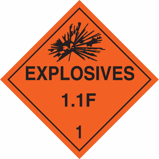 B101 10.75X10.75 BLK/ORG EXPLOSIVES 1.1F