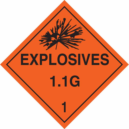 B101 10.75X10.75 BLK/ORG EXPLOSIVES 1.1G