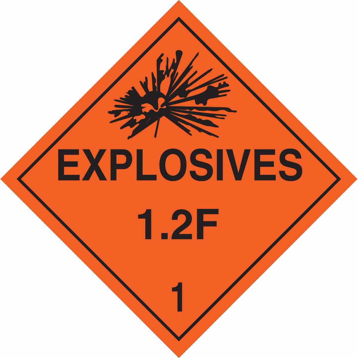B101 10.75X10.75 BLK/ORG EXPLOSIVES 1.2F