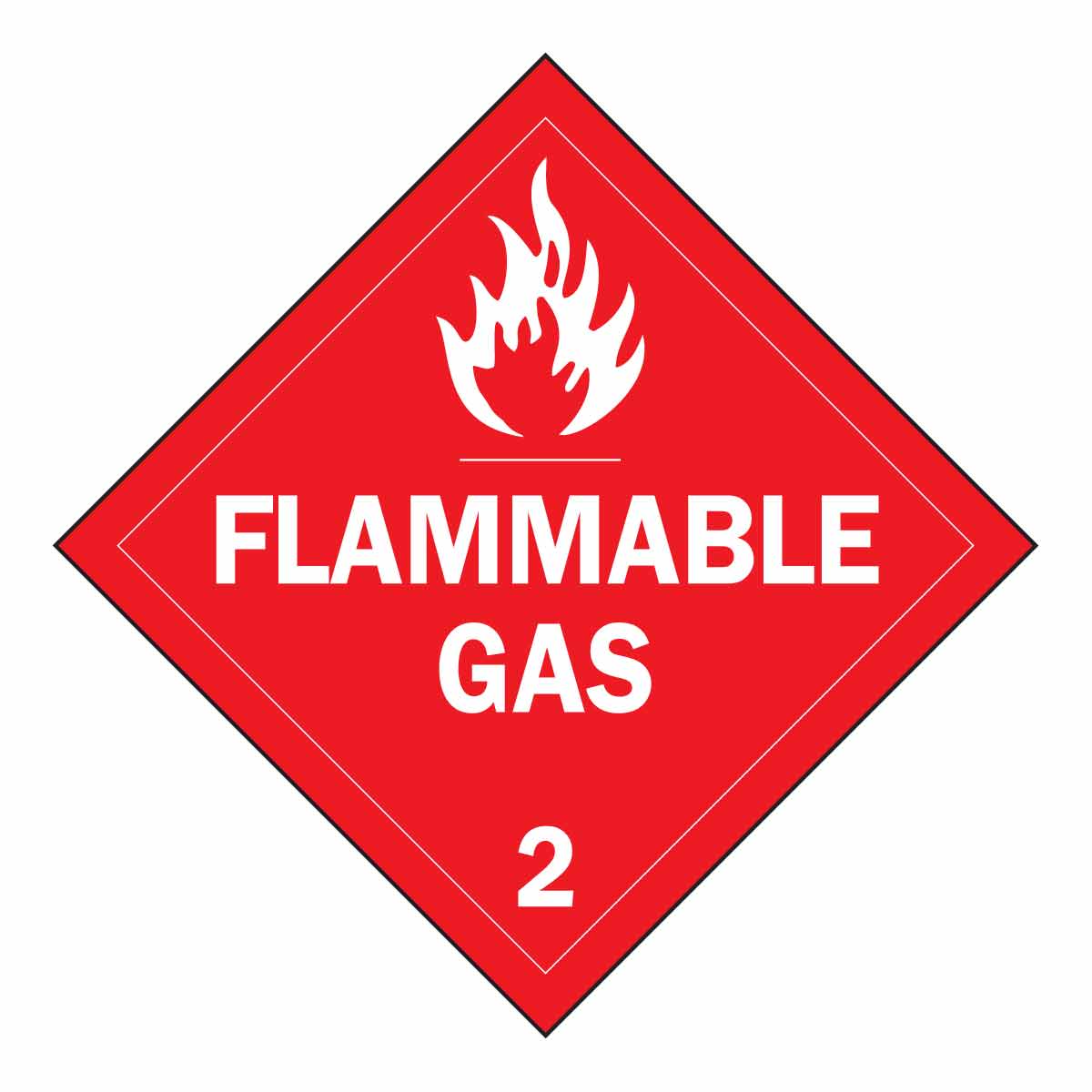 B120,10.75"X10.75",FLAMMABLE GAS 2