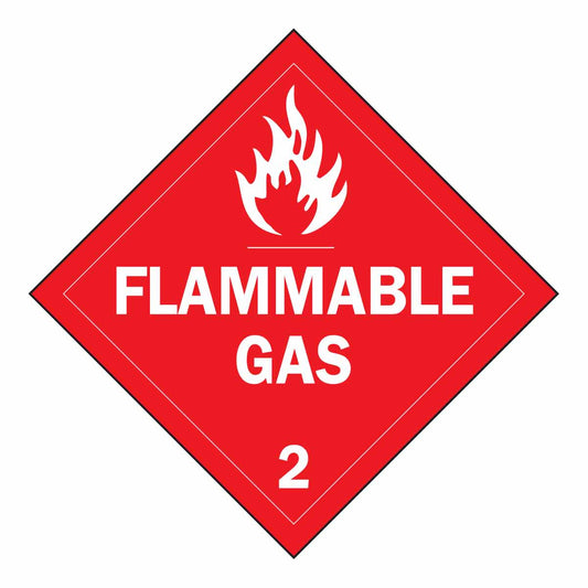 B120,10.75"X10.75",FLAMMABLE GAS 2