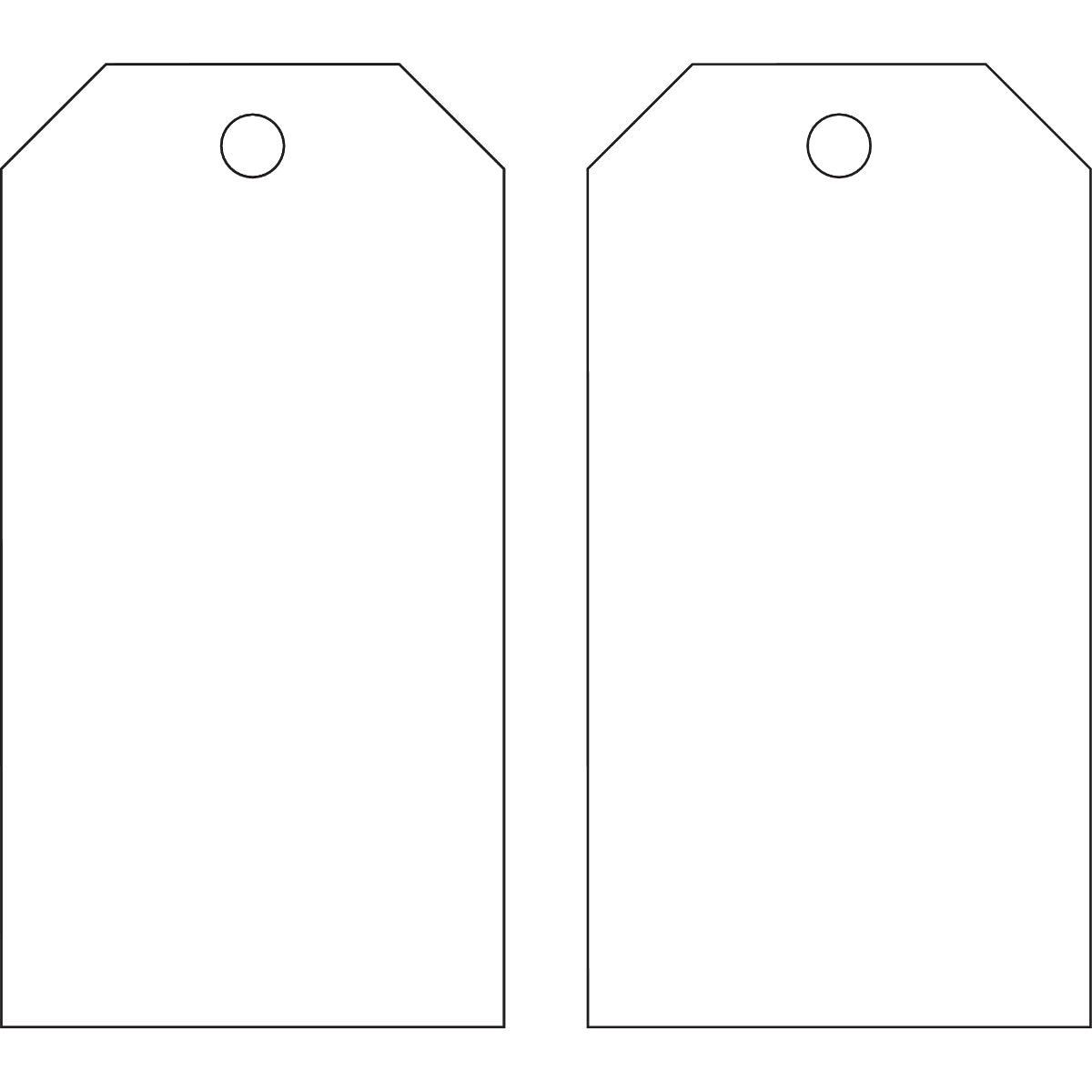 Blank Tags No Grom 5.75 in x 3 in 25/PK