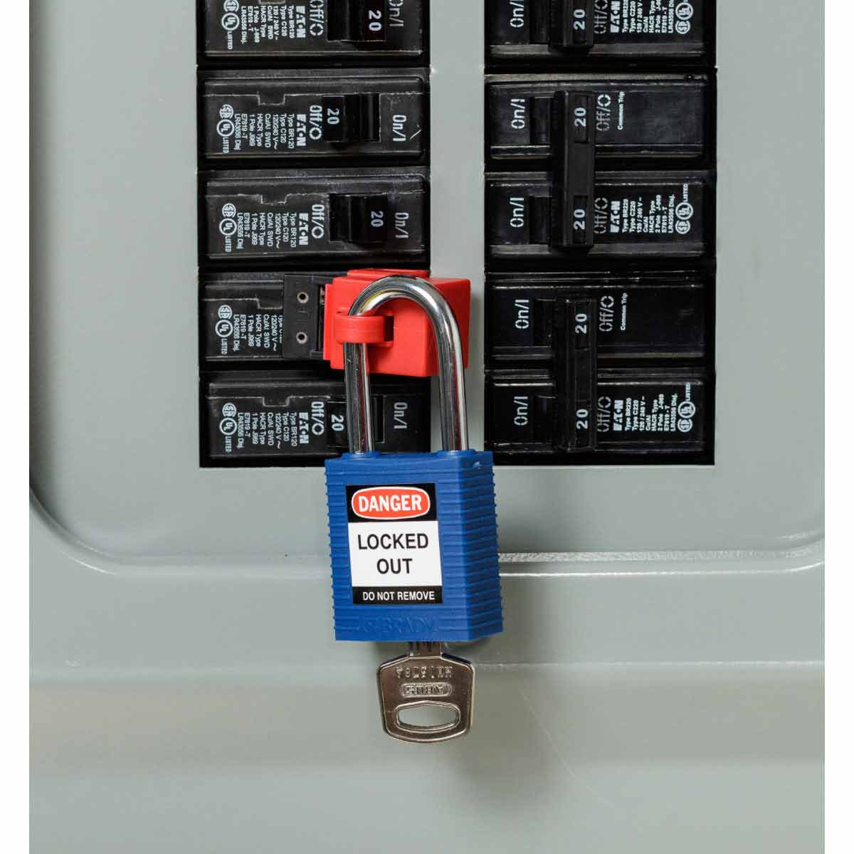 Padlock Labels DANGER Eng,Frn,Spn 6PK