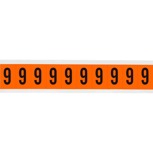1 in Vinyl N&L Black on Orange 9 10/PK