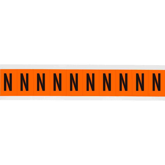 1 in Vinyl N&L Black on Orange N 10/PK