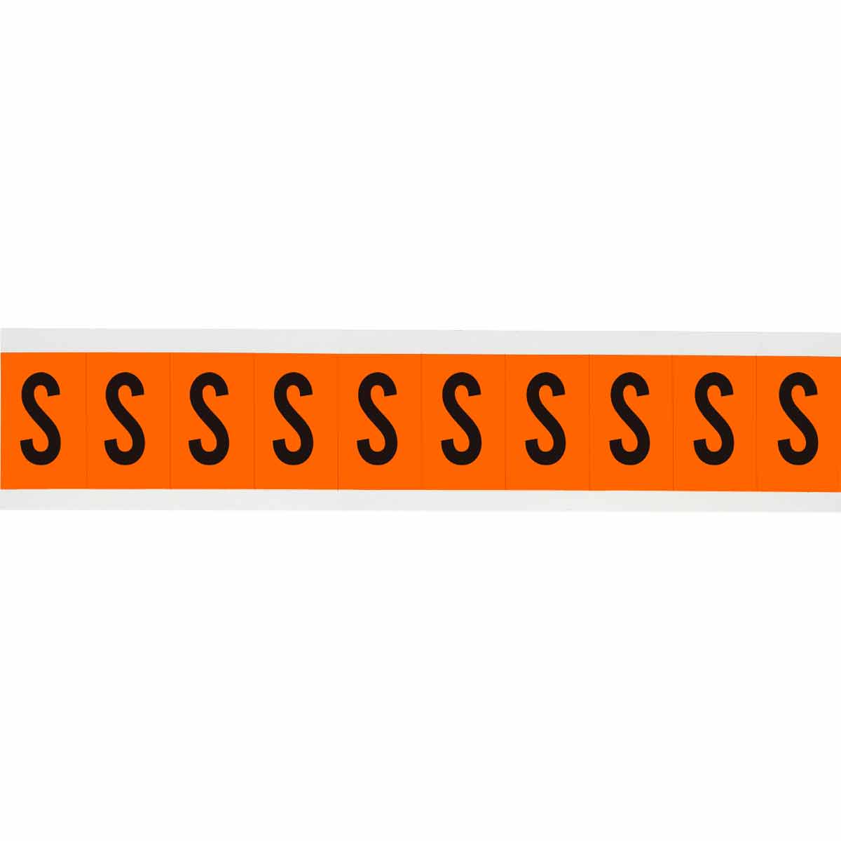 1 in Vinyl N&L Black on Orange S 10/PK