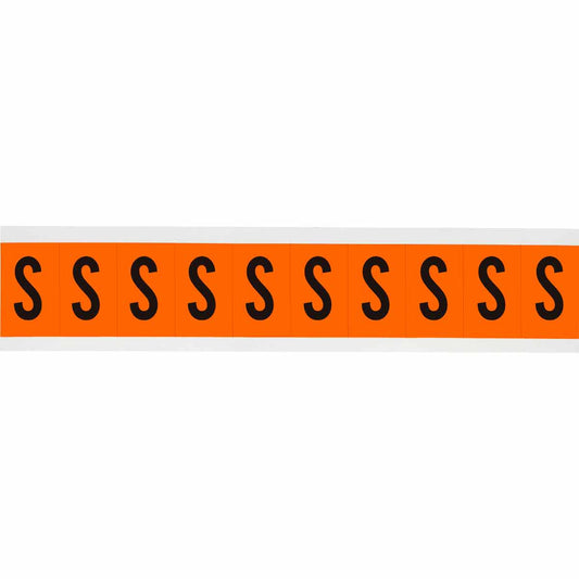 1 in Vinyl N&L Black on Orange S 10/PK
