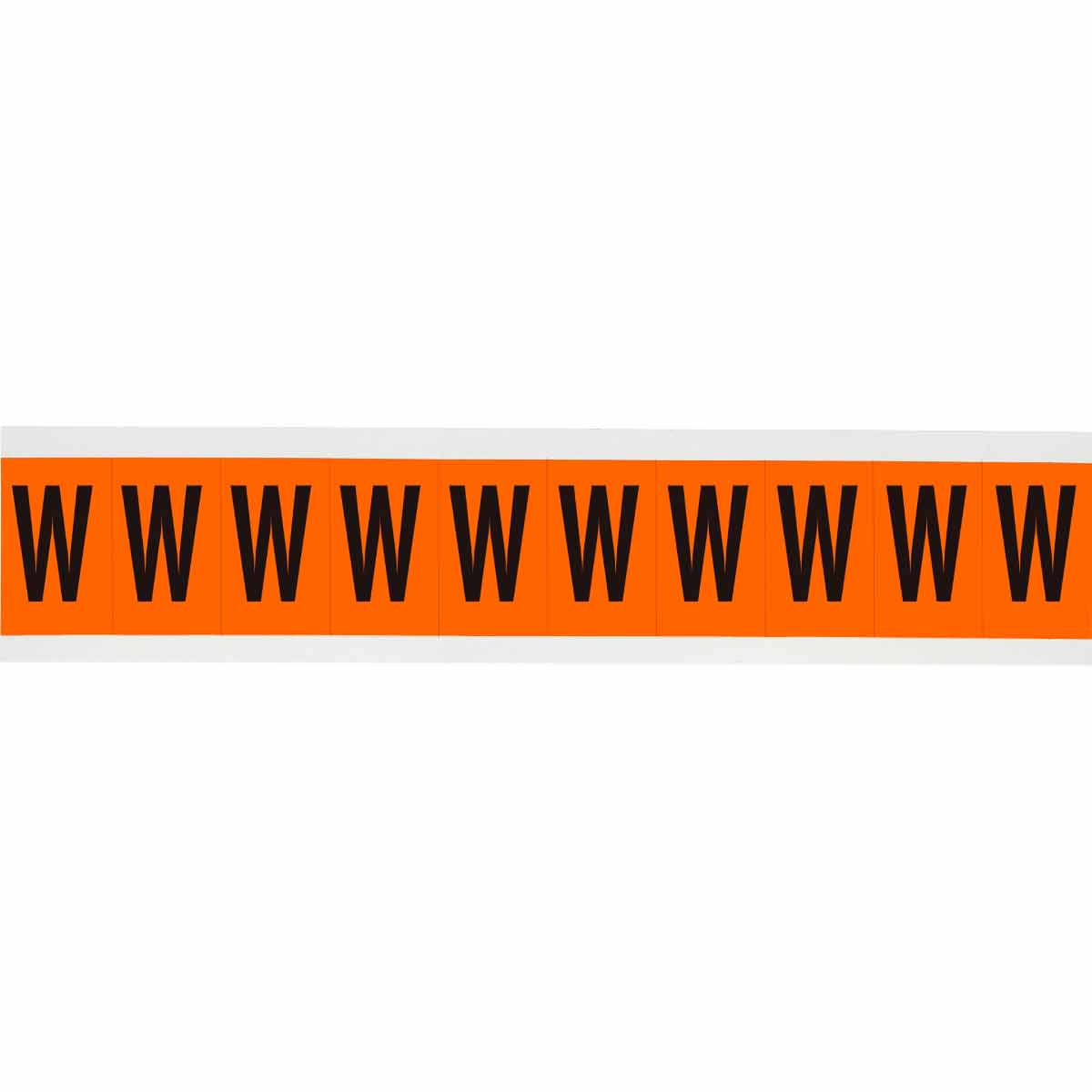 1 in Vinyl N&L Black on Orange W 10/PK