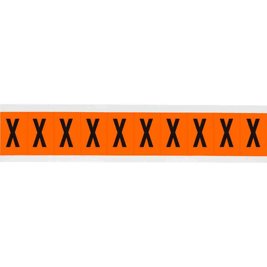 1 in Vinyl N&L Black on Orange X 10/PK