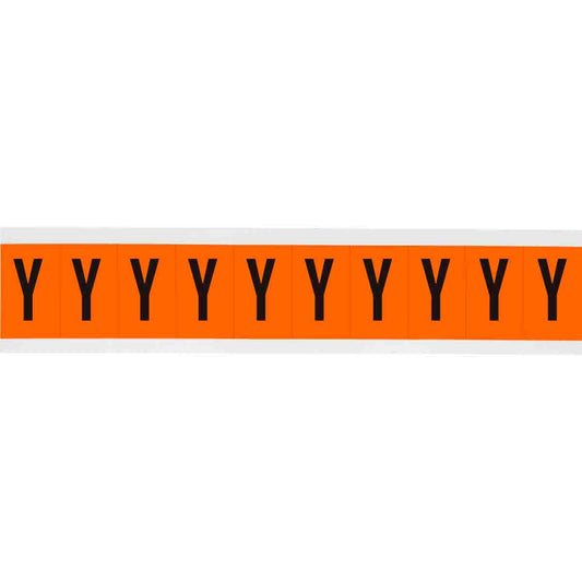 1 in Vinyl N&L Black on Orange Y 10/PK