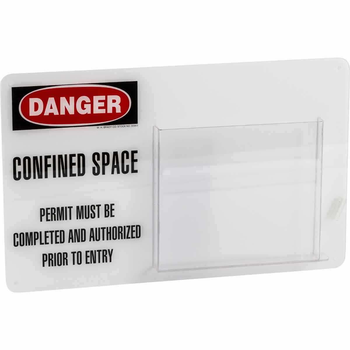 CONFINED SPACE SIGN/PERMIT HOLDER