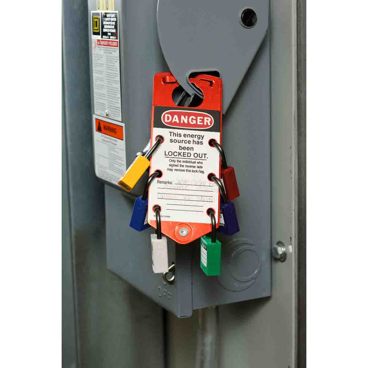 GREEN LABELLED LOCKOUT HASP ALUMINIUM