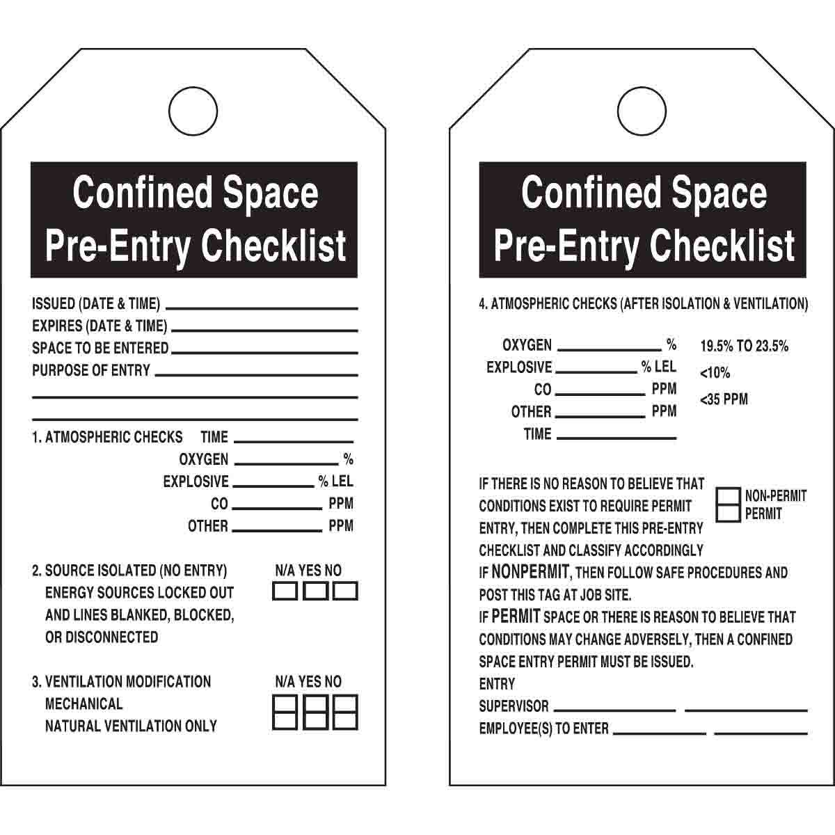 TAG B837 5.75X3 BLK/WHT 2-SIDED 25/PK
