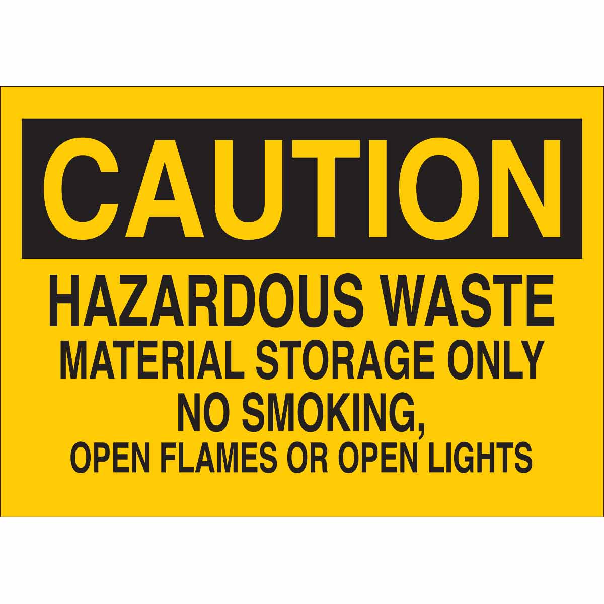 B302-10X14-YK-O-CAU-HAZARDOUS WASTE MAT