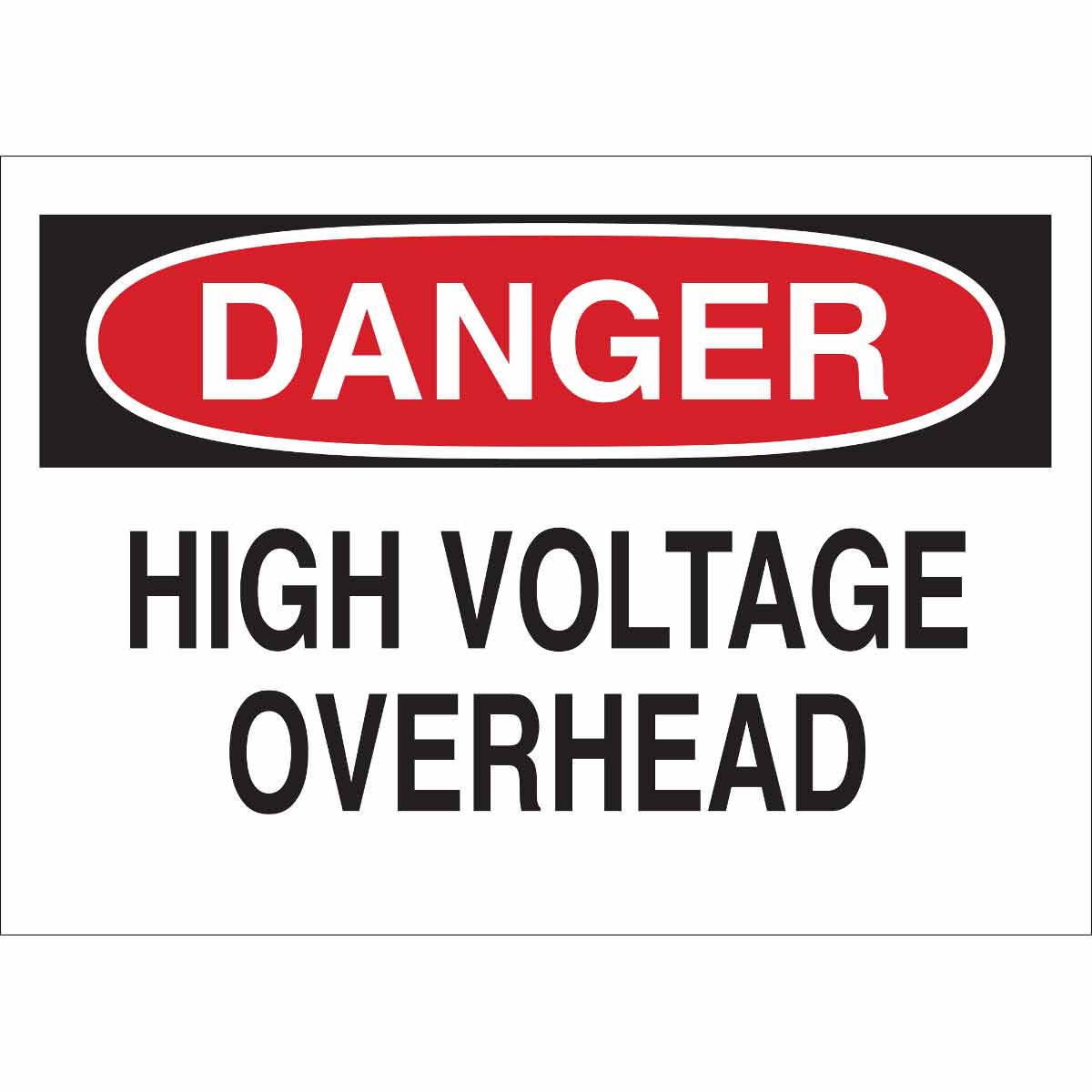 B120,14X20,RED,BLK/WHT,HIGH VOLTAGE OVER