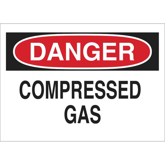Sign 7X10 B401 COMPRESSED GAS