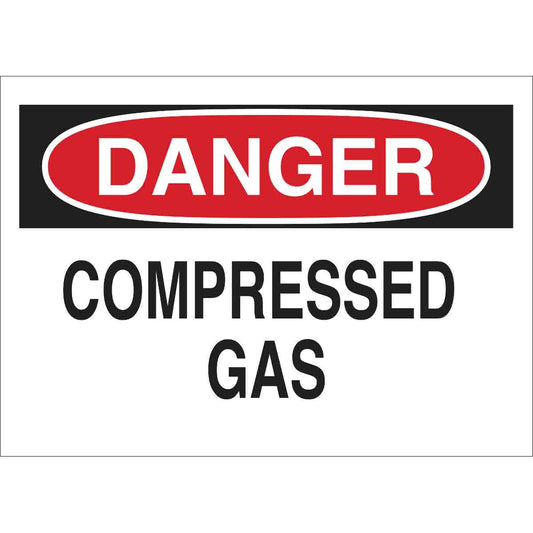 Sign 7X10 Sgn B555 COMPRESSED GAS