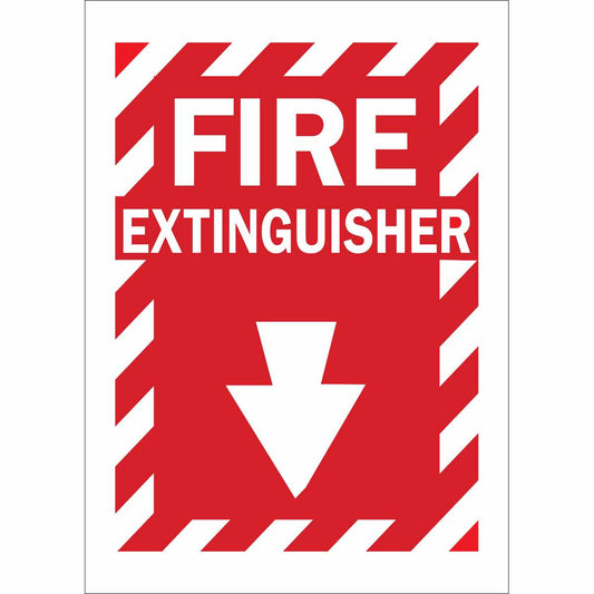 B120,14X10,RED/WHT,FIRE EXTINGUISHER