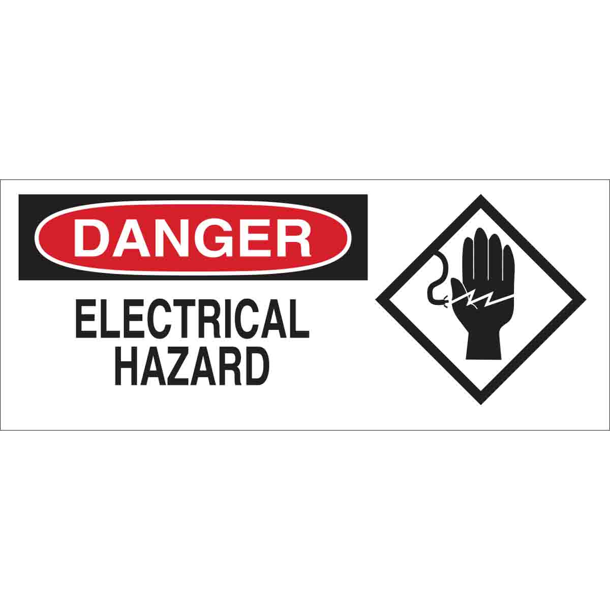 B120,7X17,RED,BLK/WHT,ELECTRICAL HAZARD