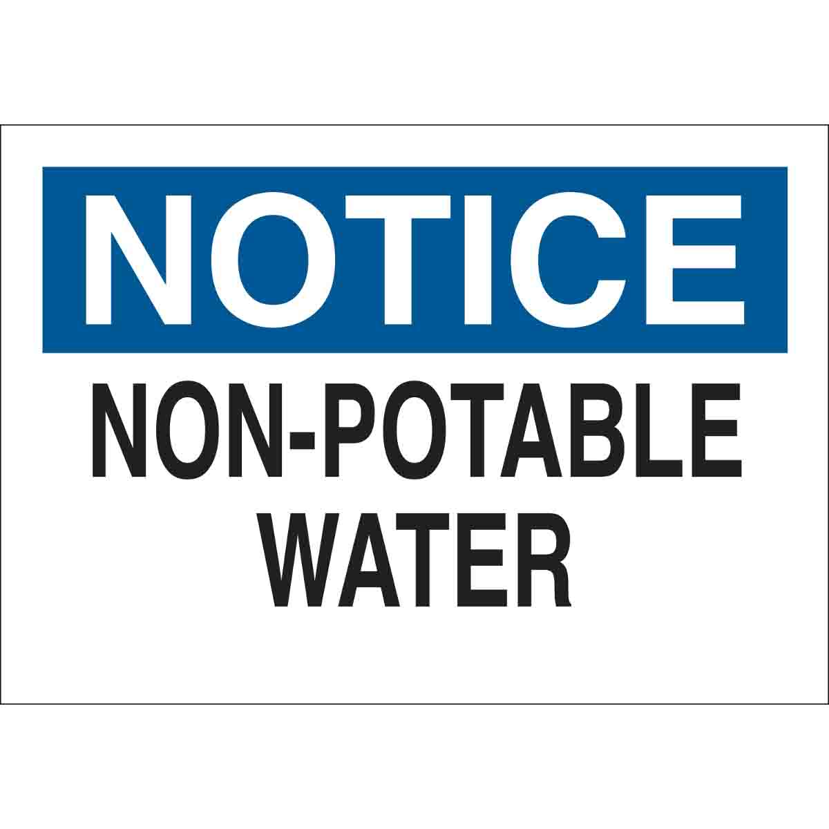 B302-10X14-WK-O-NOT-NON-POTABLE WATER