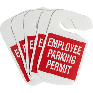 EMPLOYEE PARKING, RED, UN-NUMBERED