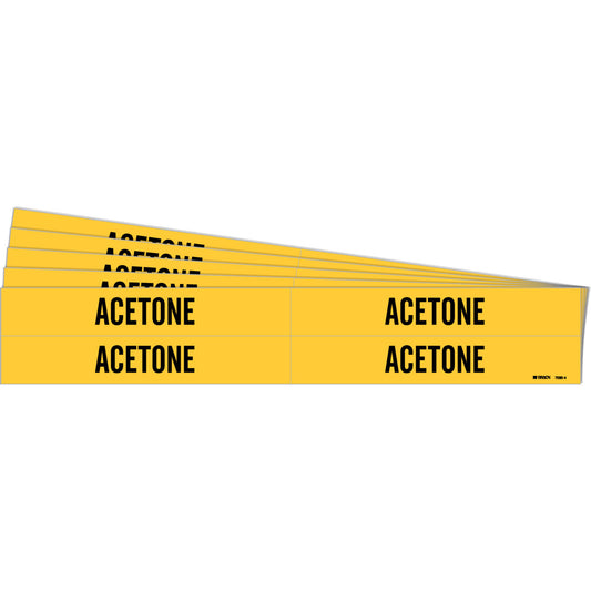 Acetone Pipe Marker Style 4 BK on YL PK