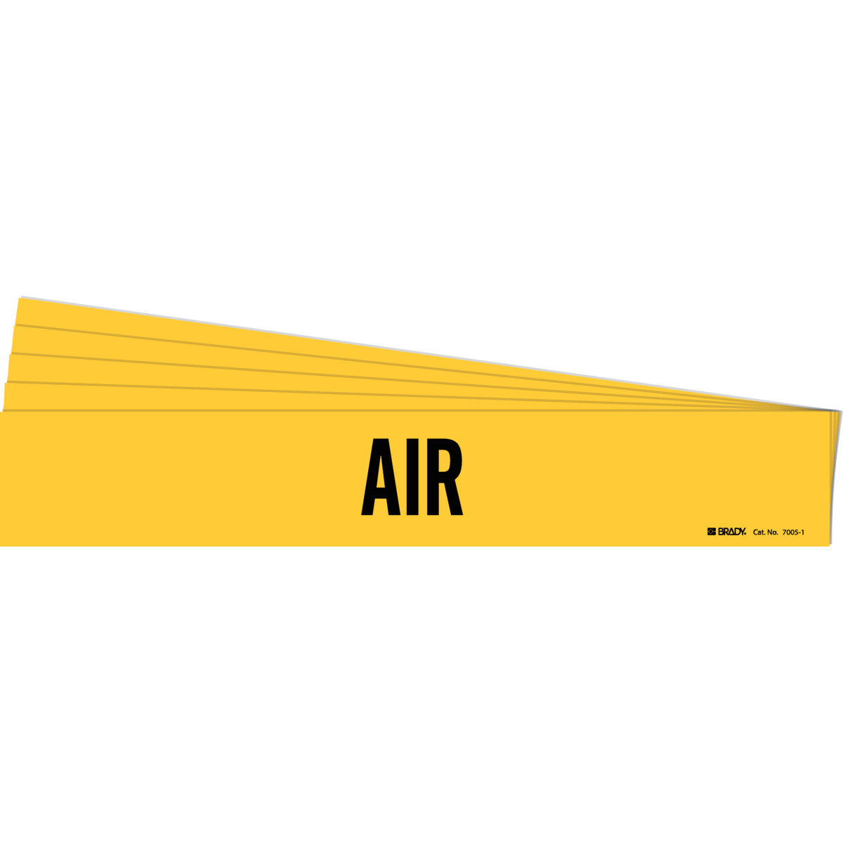 AIR Pipe Marker Style 1 BK on YL PK