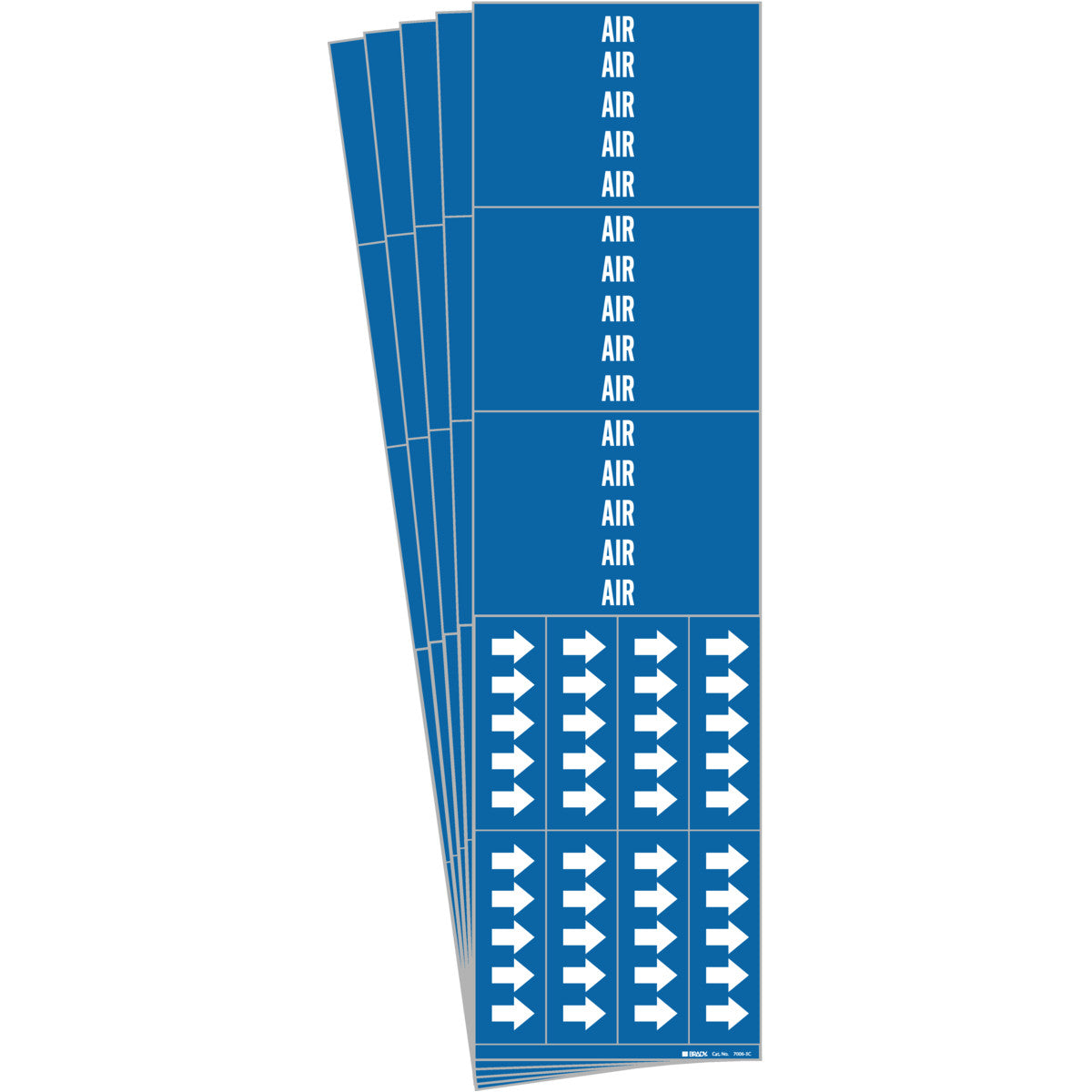 AIR Pipe Marker Style 3C WT on BL PK