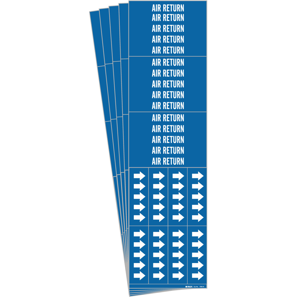 AIR RETURN Pipe Marker 3C WT on BL PK