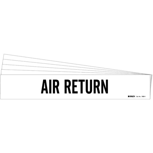 AIR RETURN Pipe Marker Sty 1 BK on WT PK