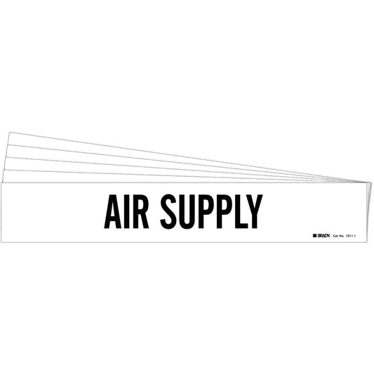 AIR SUPPLY Pipe Marker Sty 1 BK on WT PK