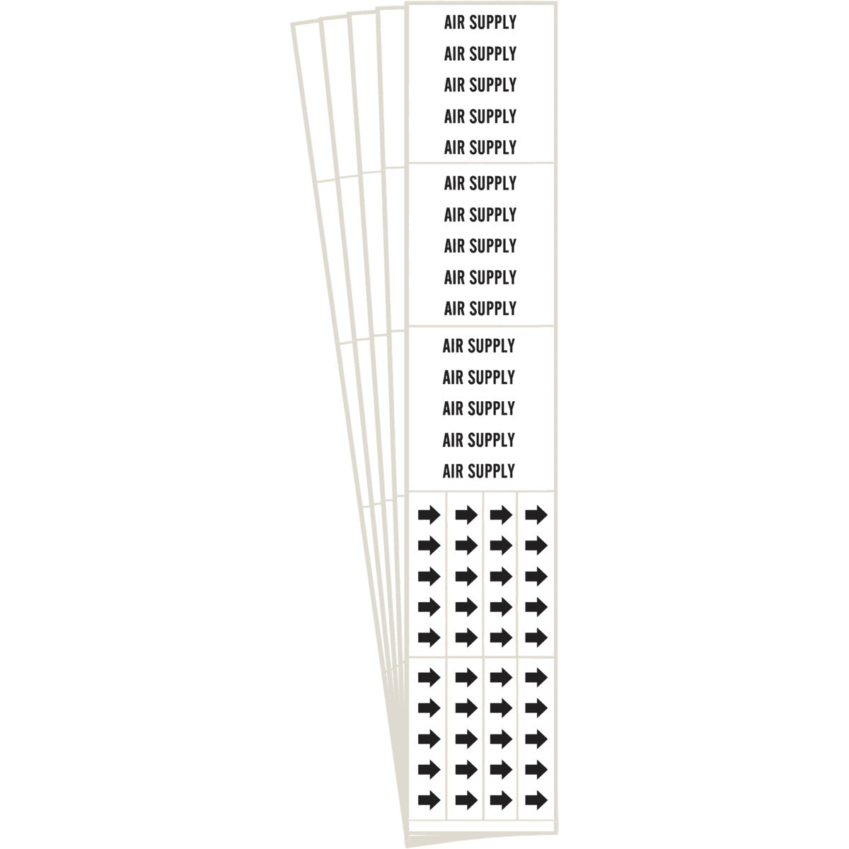 AIR SUPPLY Pipe Marker 3C BK on WT PK