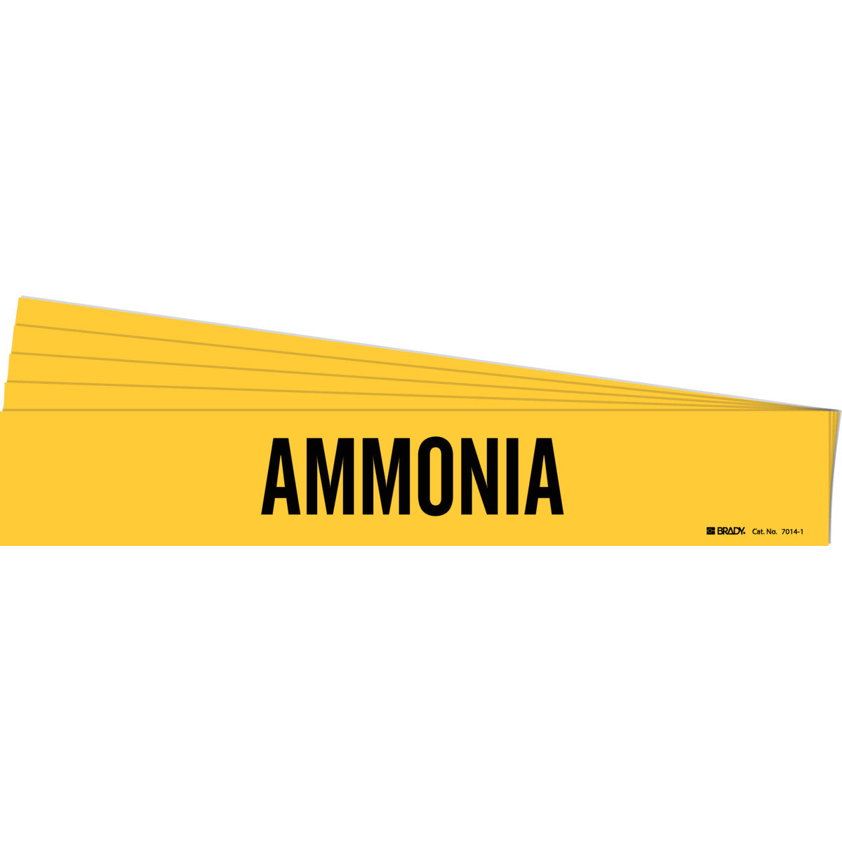 Ammonia Pipe Marker Style 1 BK on YL PK